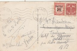 Yvert 144 + 157 MONACO Principauté 5/9/1938 Sur Carte Postale ( Gros Pli ) Pour Toulouse - Covers & Documents