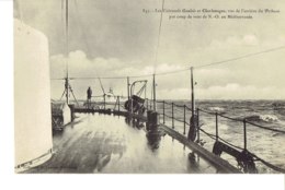 Cpa Les Cuirassés Gaulois Et Charlemagne Vue De L'arrière Du Pothuan. - Warships