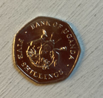 Pièce Ouganda, 5 Shillings,1987 - Uganda