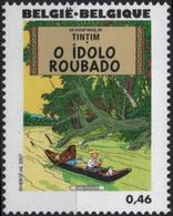 BELGIQUE 3624 ** MNH COB 3641 Centenaire HERGE 2007 Tintin Kuifje : L'oreille Cassée  O Idolo Roubado - Cómics