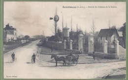 CPA - INDRE ET LOIRE - SEMBLANCAY - ENTRÉE DU CHATEAU DE LA SOURCE - Belle Animation, Attelage, Cyclistes - Bayeux - Semblançay