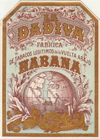 1893-1894  étiquette Boite à Cigare Havane Sannes Anvers La Terre Mappemonde - Etiquetas