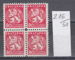 54K216 / T45 Bulgaria 1933 Michel Nr. 34 X - Timbres-taxe POSTAGE DUE Portomarken , ANIMAL LION LOWE ** MNH - Timbres-taxe