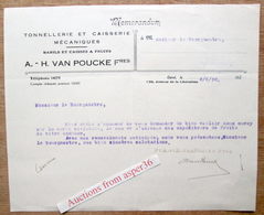 Tonnellerie Et Caisserie, A.- H. Van Poucke, Vrijheidsstraat, Gent 1930 - 1900 – 1949