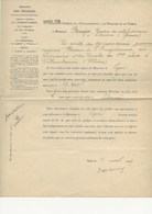 MINISTERE DES FINANCES 1909 - NOMINATION PAR ARRETE POSTE DE RECEVEUR  DE L'ENREGISTREMENT A  VILLEURBANNE - Decrees & Laws