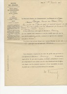 MINISTERE DES FINANCES 1909 - NOMINATION PAR ARRETE POSTE DE RECEVEUR  DE L'ENREGISTREMENT DE THONON -HTE SAVOIE - Decrees & Laws