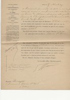 DIRECTION GENERALE DE L'ENREGISTREMENT DES DOMAINES ET DU TIMBRE -NOMINATION DU POSTE DE RECEVEUR A CHATEAUROUX 1897 - Decretos & Leyes