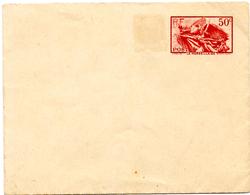 Enveloppe 50 C _1940 Carmin_ Papier De Soie Intérieur Gris - Enveloppes Types Et TSC (avant 1995)