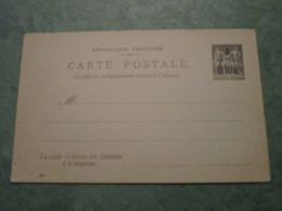 ENTIER Type Sage Surchargé - Carte Postale Avec Carte Destinée à La Réponse - Covers & Documents