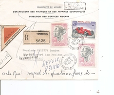 Monaco ( Lettre Recommandée De 1967 De Monaco-Condamine Vers L'intérieur à Voir) - Lettres & Documents