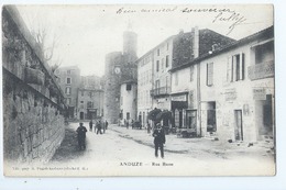 Cpa -   Dpt  -  Gard - Anduze -  - Rue Basse  -    - (  Selection  )   Rare  1904 - Anduze