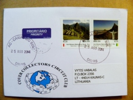 Cover Brazil 2014 Peru Mountains Machu Picchu Rio De Janeiro Joint Issue - Briefe U. Dokumente