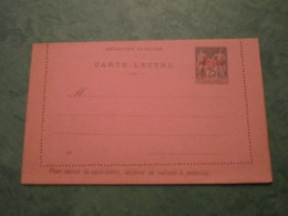 ENTIER Type Sage Surchargé - Carte-Lettre 25 Centimes - Lettres & Documents