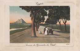 Litho CPA - AK Gizeh الجيزة Avenue Des Pyramide Pyramides هرم Tramway Kairo Cairo Caire القاهرة Egypt Egypte مصر Ägypten - Guiza