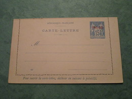 ENTIER Type Sage Surchargé - Carte-Lettre 15 Centimes - Briefe U. Dokumente