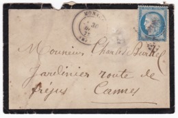 Ceres N°60b Sur Enveloppe De Monaco Datée Du 30-12-73 Cad Monaco (87) - ...-1885 Prephilately