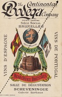 1893 Carte The Continental Bodega Company Bruxelles Vin D'espagne Et Du Portugal - 1800 – 1899