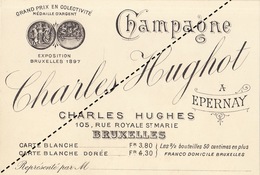 1893 Champagne Charles Hughot à épernay Bruxelles - 1800 – 1899