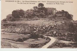 Delcampe - CPA - GOURDON - LE VIEUX CHÂTEAU -  EXCURSION AUX GORGES DU LOUP -. GILETTA - Gourdon