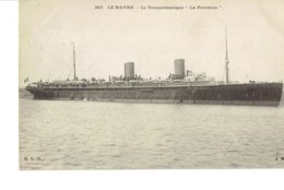 Cpa Le Transatlantique "la Provence" Au Havre. - Steamers