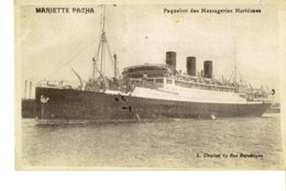 Cpa Mariette Pacha,Paquebot Des Messageries Maritimes. - Steamers