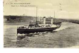 Cpa  Boulogne Sur Mer,départ De La Malle Pour Folkestone. - Boulogne Sur Mer