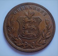 Monnaie, Guernsey, 8 Doubles, 1864, Heaton, Birmingham   (B04 - 11) - Guernsey