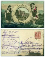 CARTOLINA - GENOVA - CV926 PEGLI ( GE) Saluti Da Con Fanciulle In Costume, FP Viaggiata 1910 - Genova (Genoa)