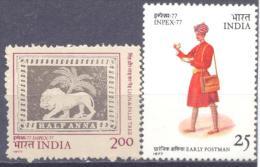 1976. India, Philatelic Exhibition IMPEX'77, 2v, Mint/** - Unused Stamps