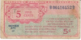 #M8 5-cent Military Payment Certificate MPC Series 471, 1947-1948 Money Currency - 1947-1948 - Series 471