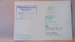 DDR/Dienst/ZKD: Brief VEB Bandstahlkombinat Burg Sitz Eisenhüttenstadt Walzwerk Burg Vom 11.1.71 - Servicio Central De Correos