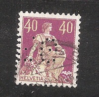 Perfin/perforé/lochung Switzerland No 102 TYPE II 1908-1933 - Hélvetie Assise Avec épée  F.G  Gondrand Frères - Perfins