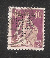 Perfin/perforé/lochung Switzerland No 102 TYPE II 1908-1933 - Hélvetie Assise Avec épée  BE F - Perforés