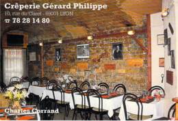 69 - LYON : Crèperie Gérard PHILIPPE ( Charles Corrand ) 10 Rue Garet - CPSM Dentelée Grand Format - Rhône - Lyon 1