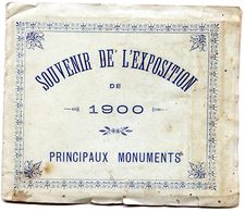 Souvenir De L'exposition De 1900 - Principaux Monuments - Depliants Avec 12 Dessins Couleur De L'illustrateur A. Vasset - Unclassified