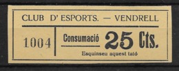 EL VENDREL (TARRAGONA). EDIFIL NO CATALOGADO 25 CTS. - Emisiones Nacionalistas