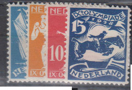 PAYS BAS     1928     N   202 / 205      COTE  101 , 00    EUROS      ( Q 168 ) - Unused Stamps