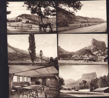 Lot 6 CP Chantiers De La Jeunesse Groupe N°9 Monestier De Clermont Isère  Vue Camp Mont Aiguille Foyer Groupe 5 6 7 9 - Guerre 1939-45