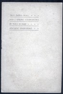 LIBRETTO CON DISCORSO DI PIERO DELFINO PESCE PER L'INAUGURAZIONE NEL 1900 DELLA COOPERATIVA DI MOLA DI BARI - Premières éditions