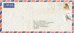 Australia Air Mail Cover Sent To Denmark Perth Topic Stamps BIRDS (one Of The Stamps Is Damaged) - Briefe U. Dokumente