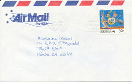 Australia Air Mail Cover Single Franked Naracoorte 30-1-1989 - Storia Postale