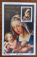 BOLIVIE , Peinture, Painting, DURER, UPU , Noel 1987, La Vierge Et L'enfant ** MNH - Andere & Zonder Classificatie