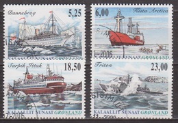 Bateaux, Navires - GROENLAND - Bateau Mixte, Bise Glace, Ferry, Vedette Rapide - N° 420 à 423 - 2005 - Usados