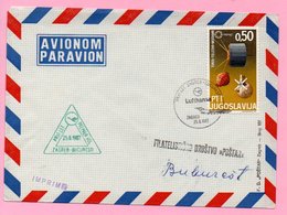 Cover - First Flight Zagreb - Bucuresti, Zagreb, 25.8.1967., Yugoslavia, Airmail/Par Avion - Luchtpost