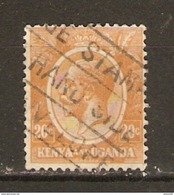 KENYA AND UGANDA 20 C ORANGE OBLITÉRATION STAMP HAND SIDE - SCANNÉ RECTO VERVO - Kenya & Ouganda