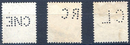 France Semeuse N°133 Oblitérés (lot De 3) PERFORE CNE, RC Et CL - (F636) - 1903-60 Semeuse A Righe