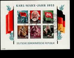 DDR Block 008 B Karl Marx Gestempelt Used (2) - Blocks & Sheetlets