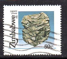 Zimbabwe 1993 Minerals Chrome 59c Value, Used, SG 845 (BA2) - Zimbabwe (1980-...)