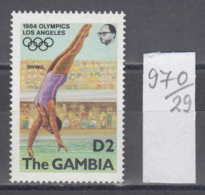 29K970 / SPORT Diving Plongeon Wasserspringen , Olympic Games LOS ANGELOS 1984 , Gambia Gambie, ** MNH - Plongée