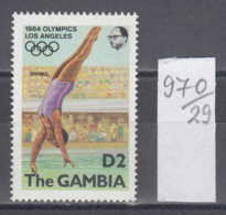 29K970 / SPORT Diving Plongeon Wasserspringen , Olympic Games LOS ANGELOS 1984 , Gambia Gambie, ** MNH - Tauchen